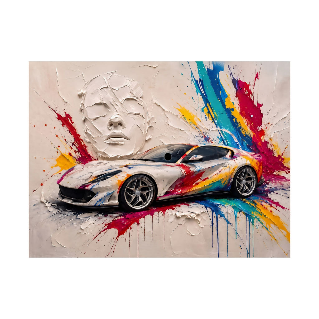 Full Throttle Wide - Supercar Splash Art Landscape | Matte Poster