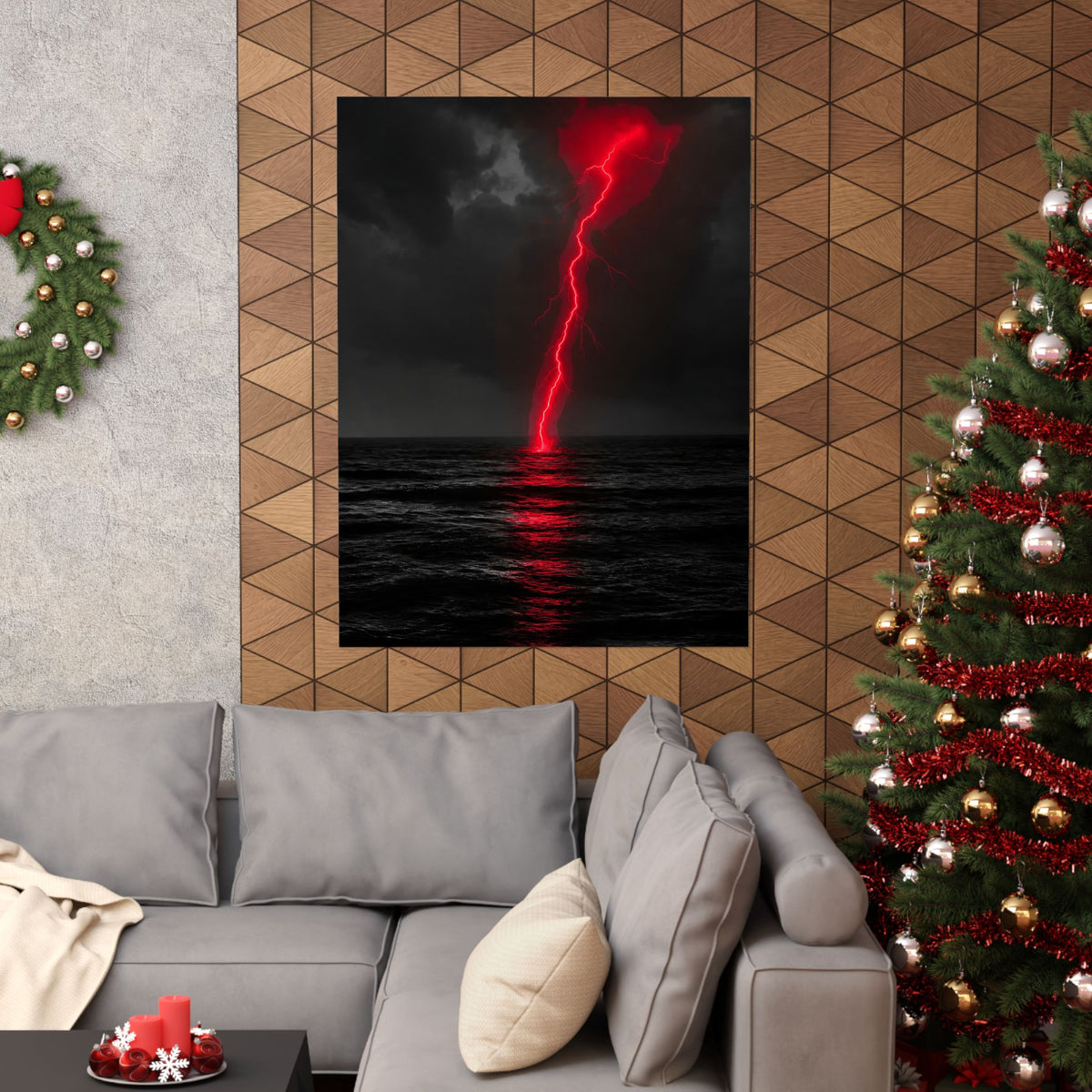 Red Strike - Red And Black Art | Matte Poster