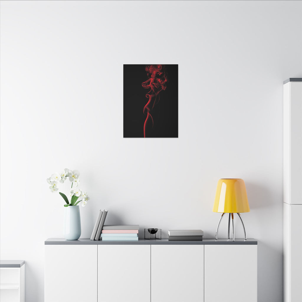 Red Smoke - Wall Art With Red Color | Canvas