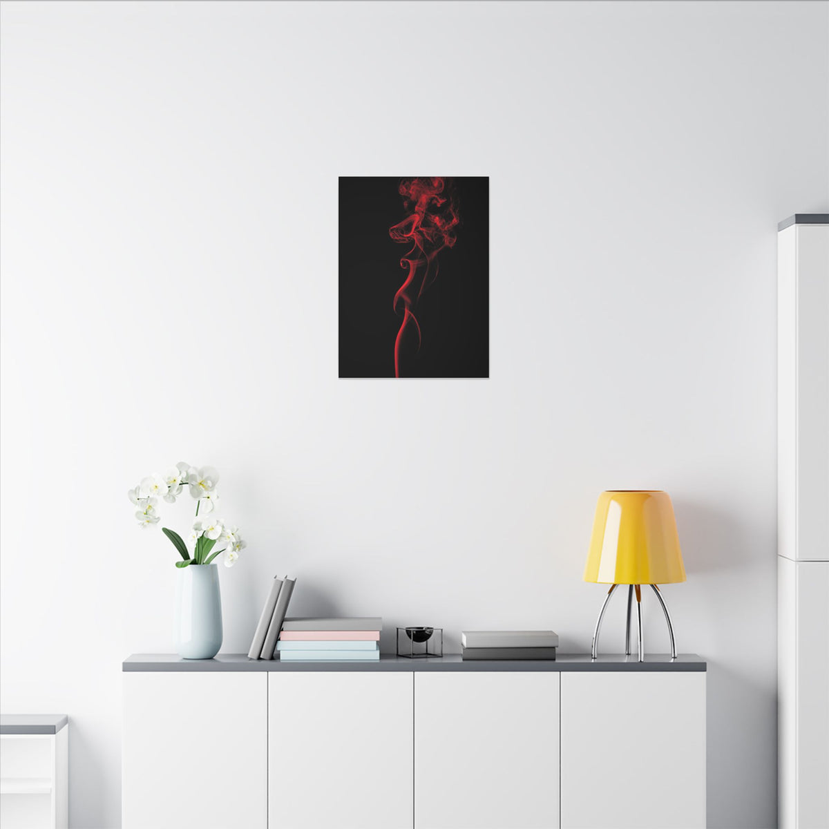 Red Smoke - Wall Art With Red Color | Canvas