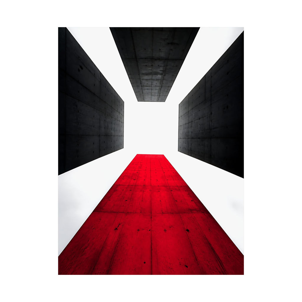The Red Facade - Red Wall Decor | Matte Poster