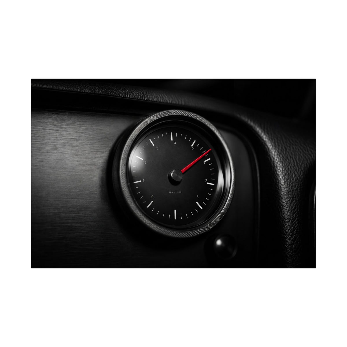 Redline Gauge - Tachometer Wall Art | Matte Poster (Landscape)