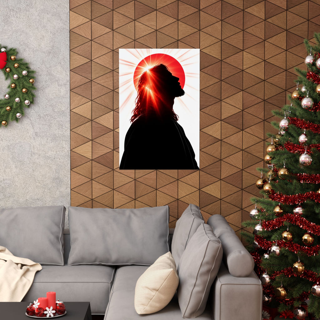 Jesus Silhouette - Christian Wall Art | Matte Poster