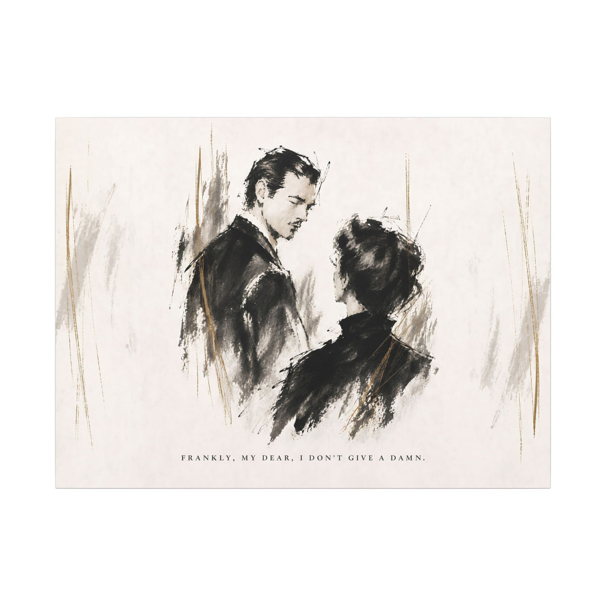 Frankly My Dear - Romantic Noir Wall Art | Canvas (Landscape)