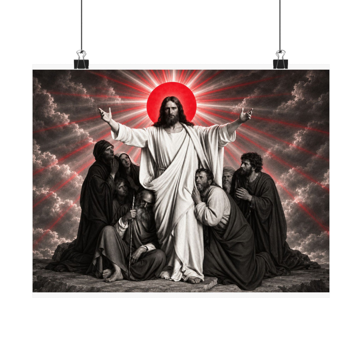 Christ and the Disciples - Christian Wall Art | Matte Poster (Landscape)