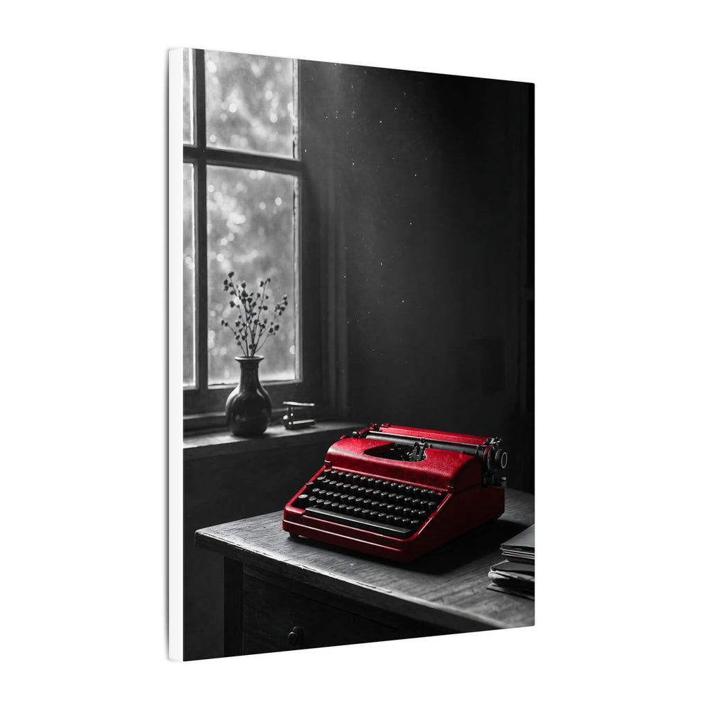 The Red Typewriter - Unique Office Wall Art | Canvas