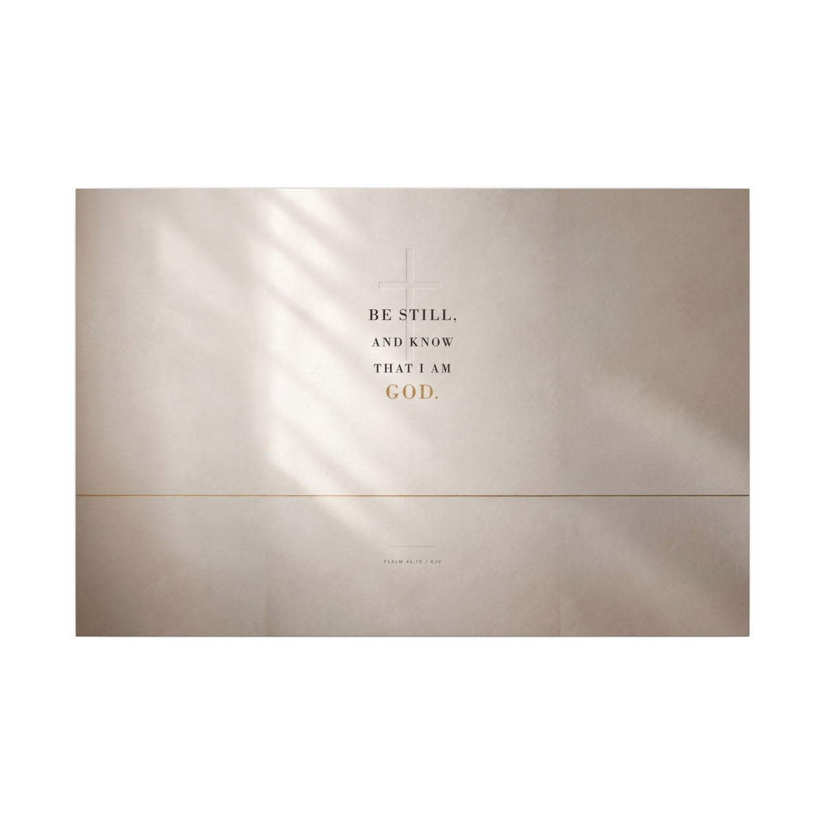 Be Still - Psalm 46:10 Bible Verse Wall Art | Canvas (Landscape)