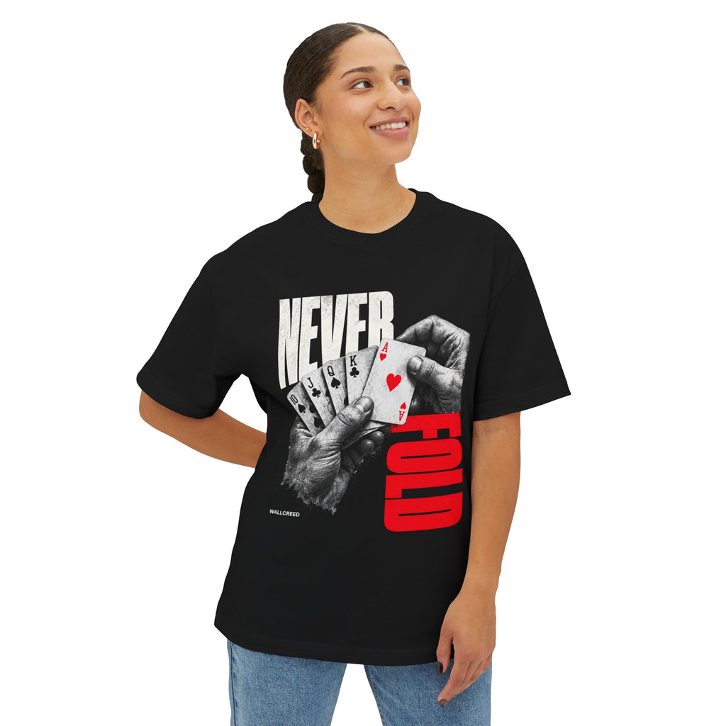 Never Fold | Heavyweight Tee (Front + Back)