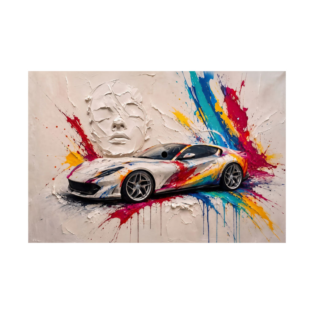 Full Throttle Wide - Supercar Splash Art Landscape | Matte Poster