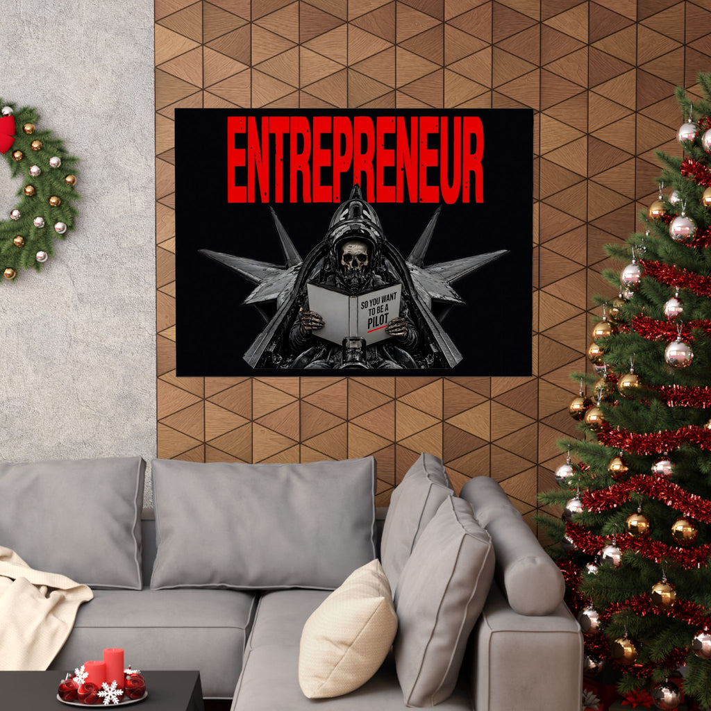 Entrepreneur - Skeleton Wall Art | Matte Poster (Landscape)