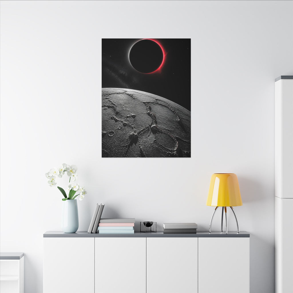 Red Eclipse - Moon Wall Art | Canvas