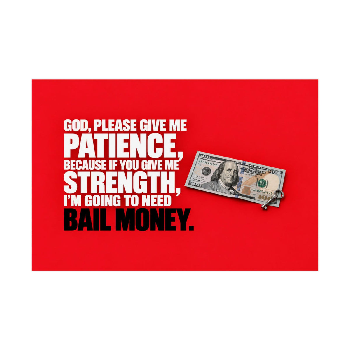 Bail Money - Meme Wall Art | Matte Poster (Landscape)