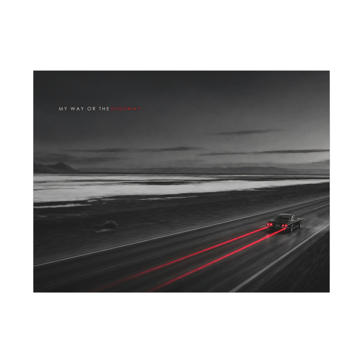 My Way or the Highway - Car Wall Art | Canvas (Landscape)