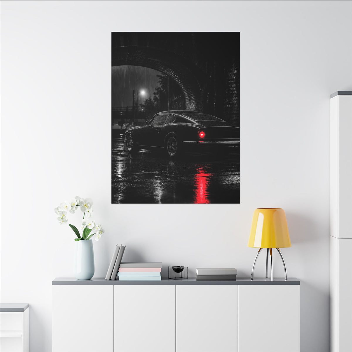 Red Tail Night - Classic Car Wall Art | Canvas