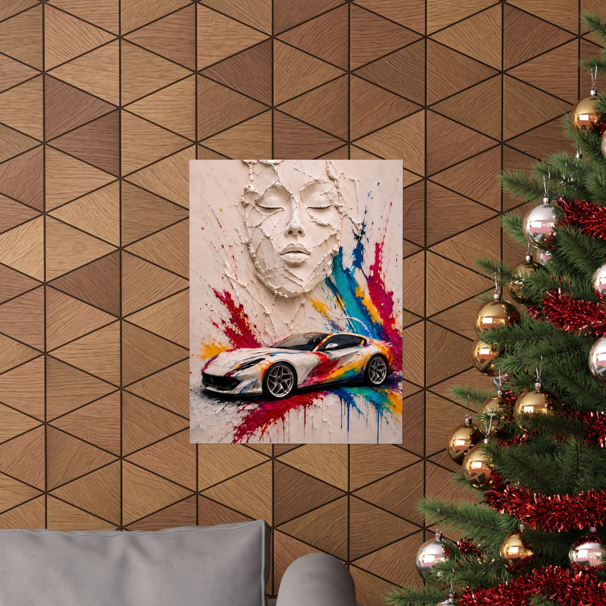 Full Throttle - Supercar Splash Art | Matte Poster