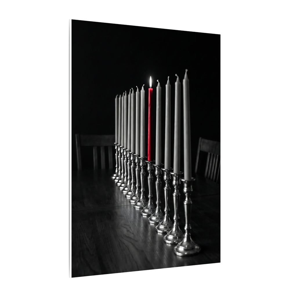 One Candle Lit - Dining Room Wall Art | Canvas
