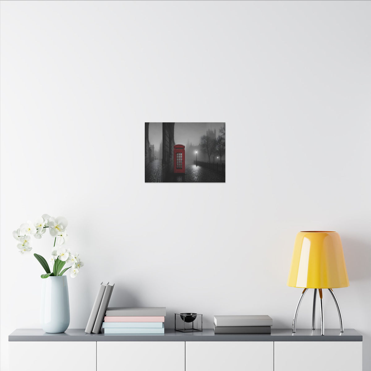 The Red Booth - Unique Office Art | Canvas (Landscape)