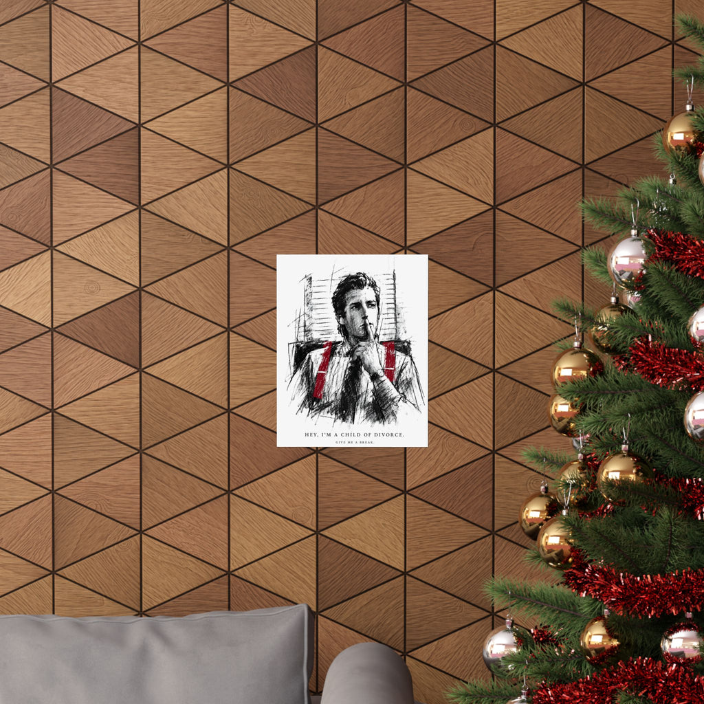Child of Divorce Sketch - Dark Office Wall Art | Matte Poster