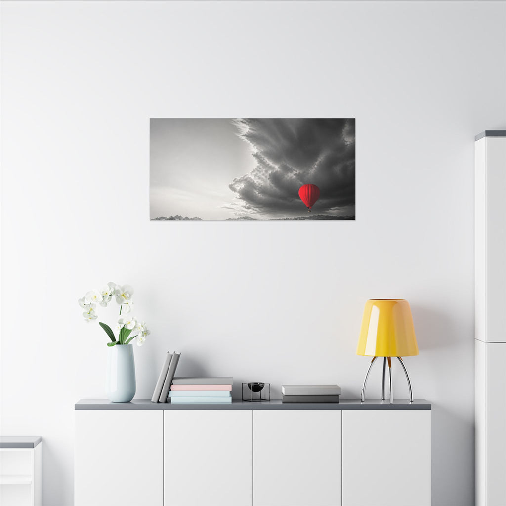 Red Balloon - Over the Bed Wall Art | Canvas (Panoramic)