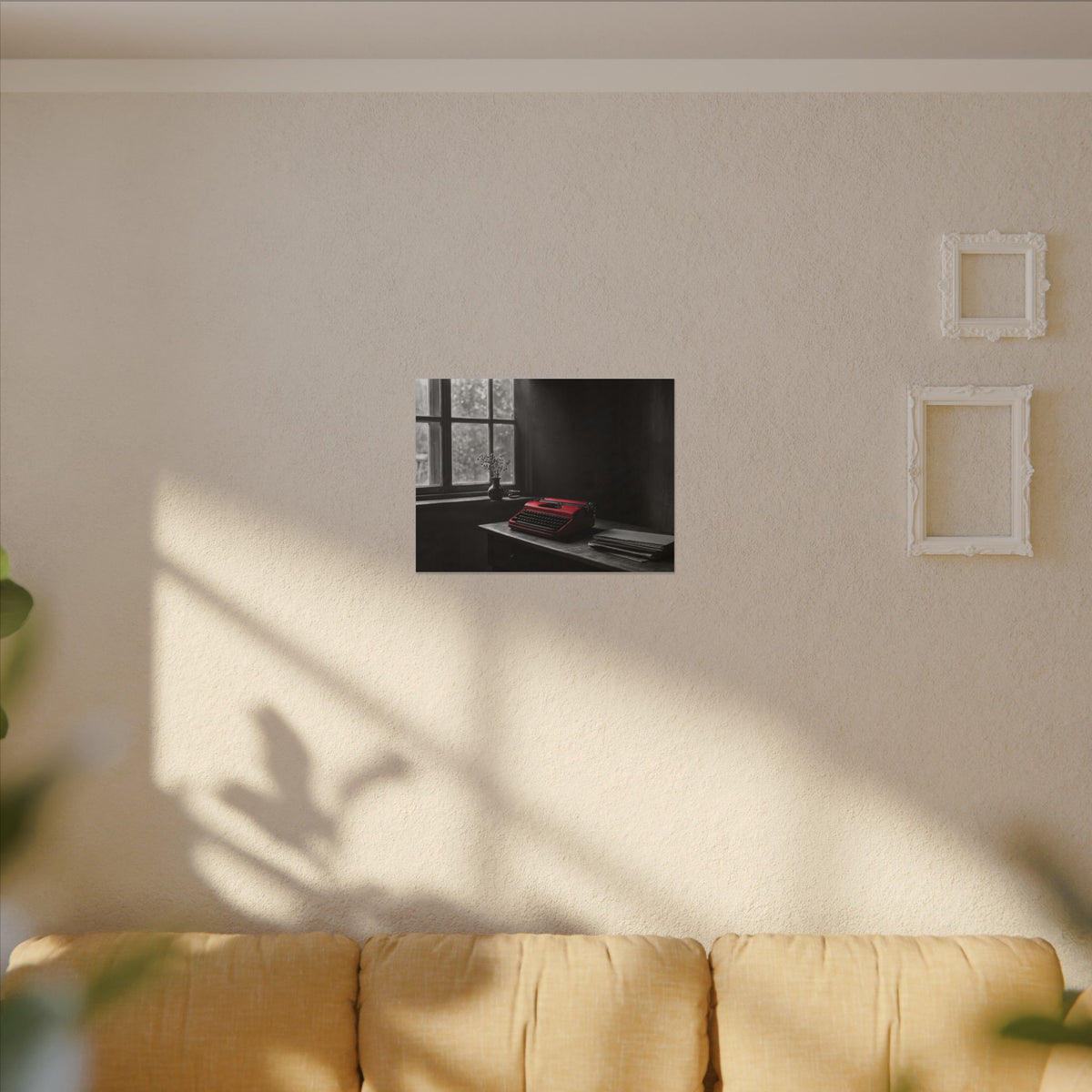 The Red Typewriter - Unique Office Wall Art | Canvas (Landscape)