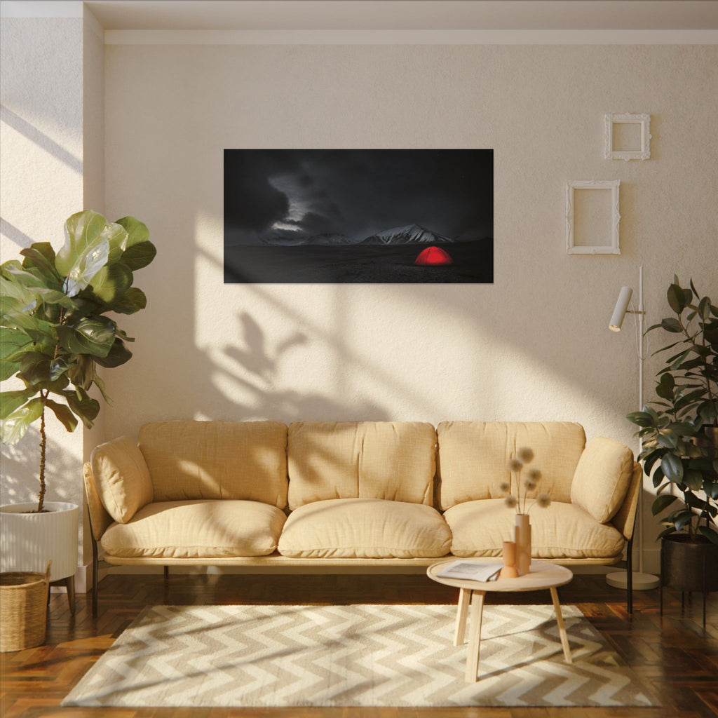 Red Tent - Wall Art Above Bed | Canvas (Panoramic)