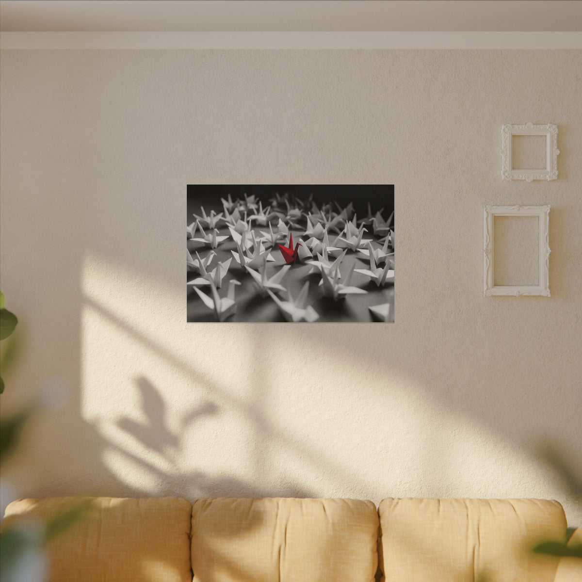 The Red Crane - Unique Wall Art For Office | Canvas (Landscape)