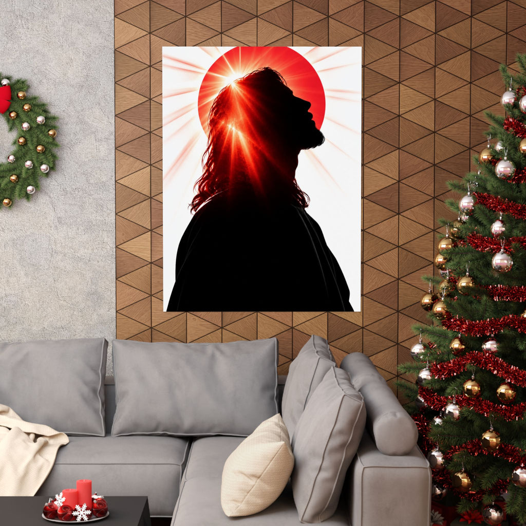 Jesus Silhouette - Christian Wall Art | Matte Poster
