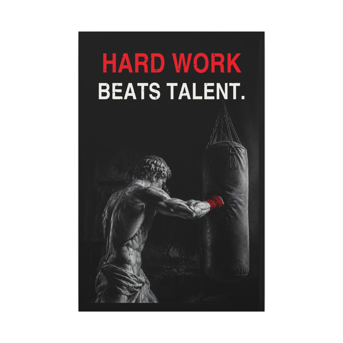 Hard Work Beats Talent - Boxing Wall Art | Canvas