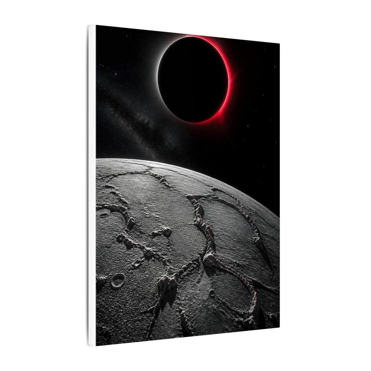Red Eclipse - Moon Wall Art | Canvas