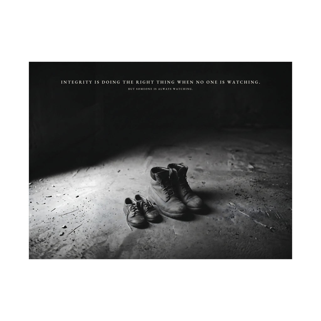 Integrity Is Doing the Right Thing When No One Is Watching - Wall Art | Matte Poster (Landscape)