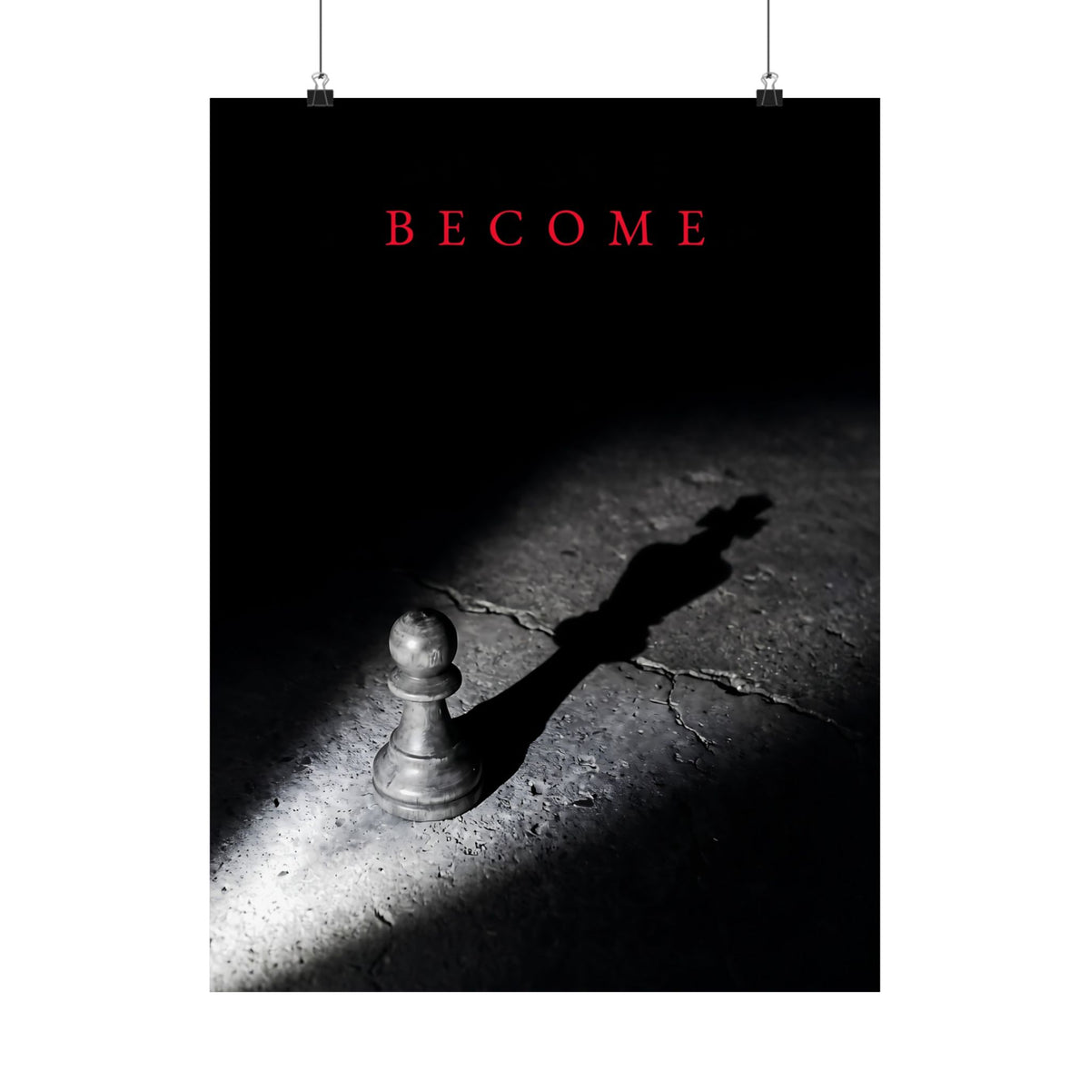 Become - Chess King Shadow Wall Art | Matte Poster