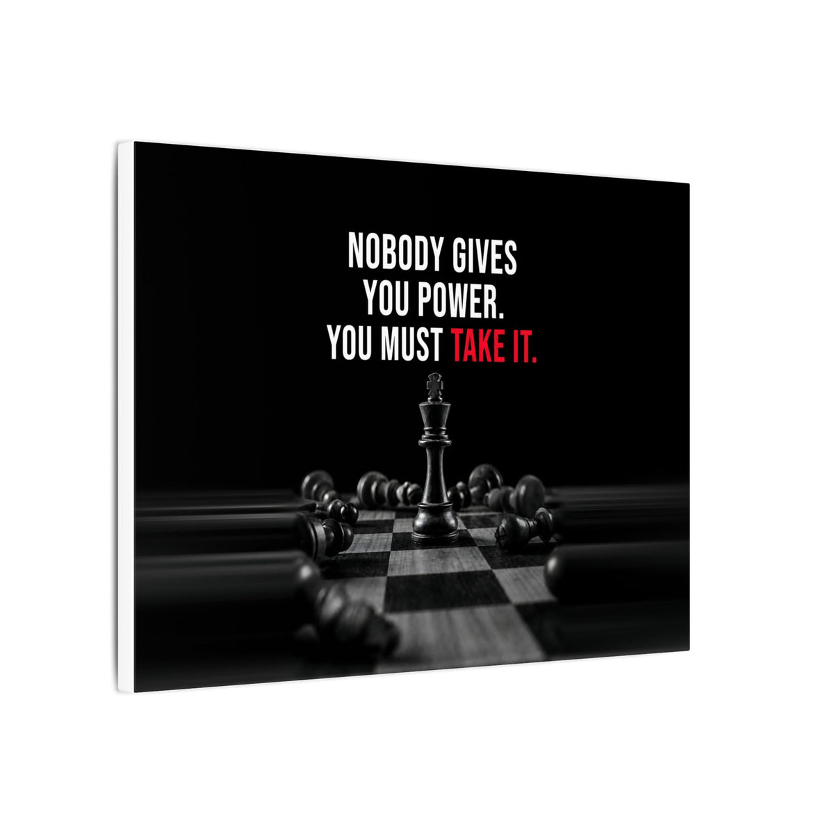 Nobody Gives You Power - Chess Wall Art | Canvas (Landscape)