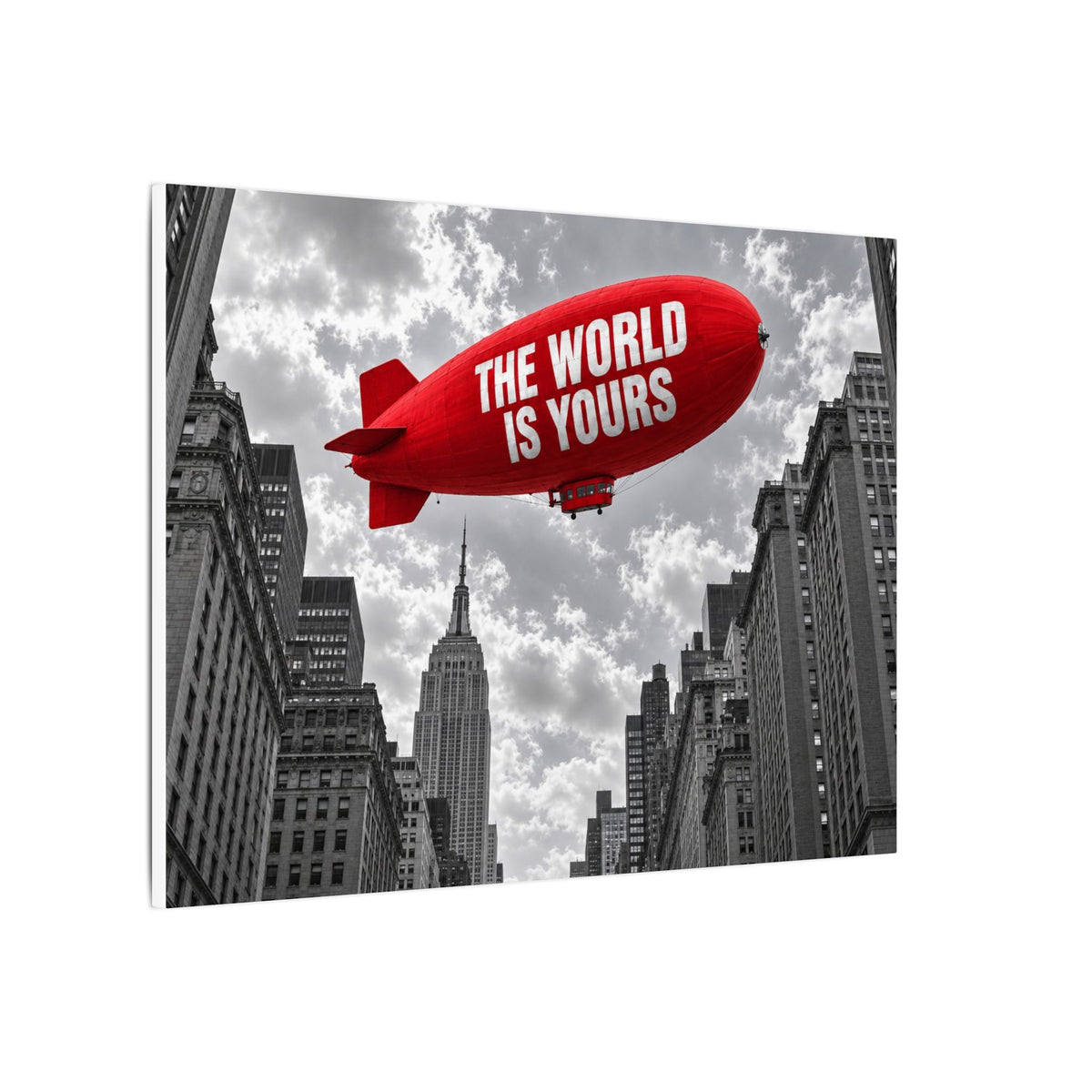 The World Is Yours Blimp - Office Wall Art | Canvas (Landscape)