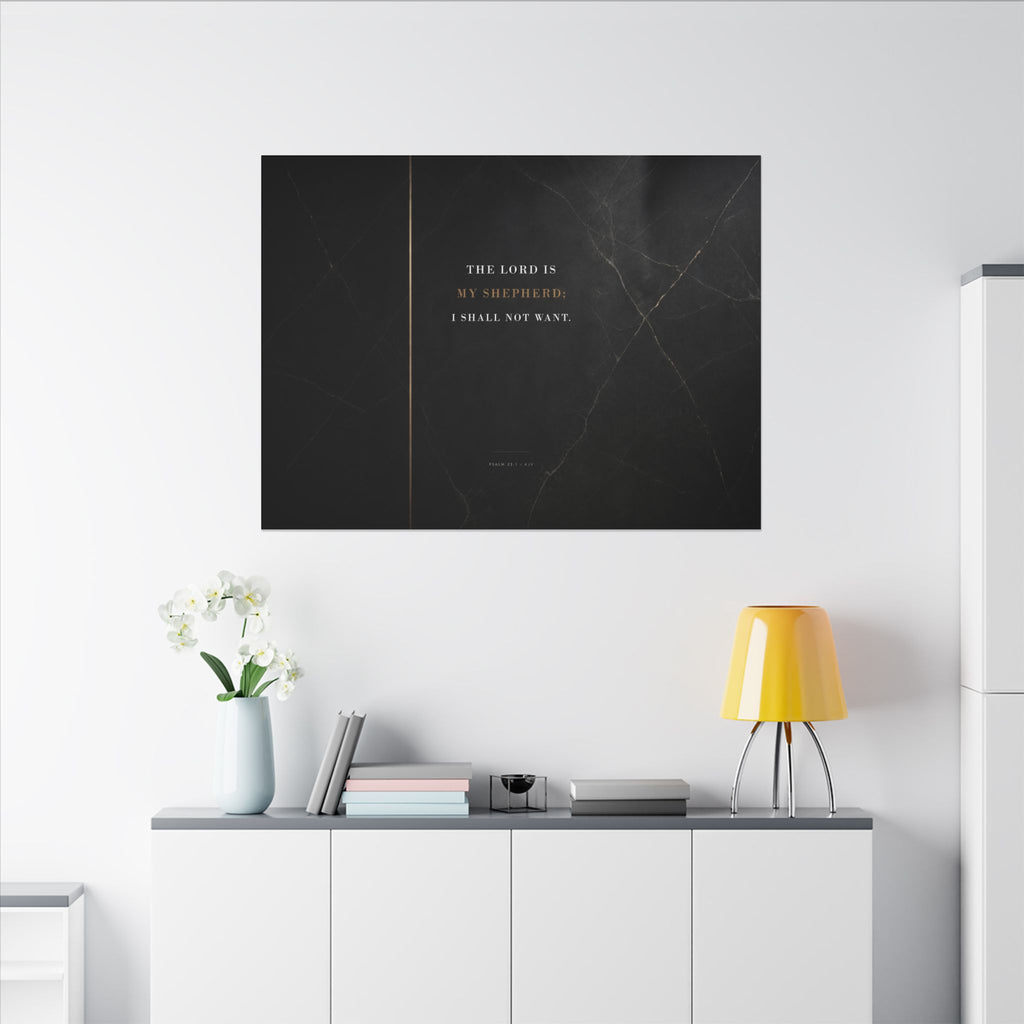 The Lord Is My Shepherd - Psalm 23 Scripture Wall Art | Canvas (Landscape)
