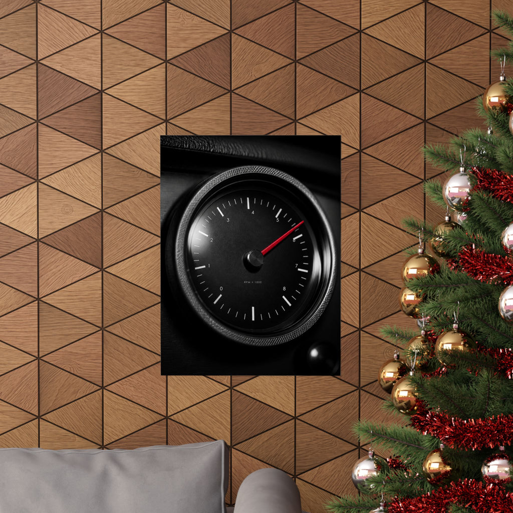 Redline Gauge - Tachometer Wall Art | Matte Poster