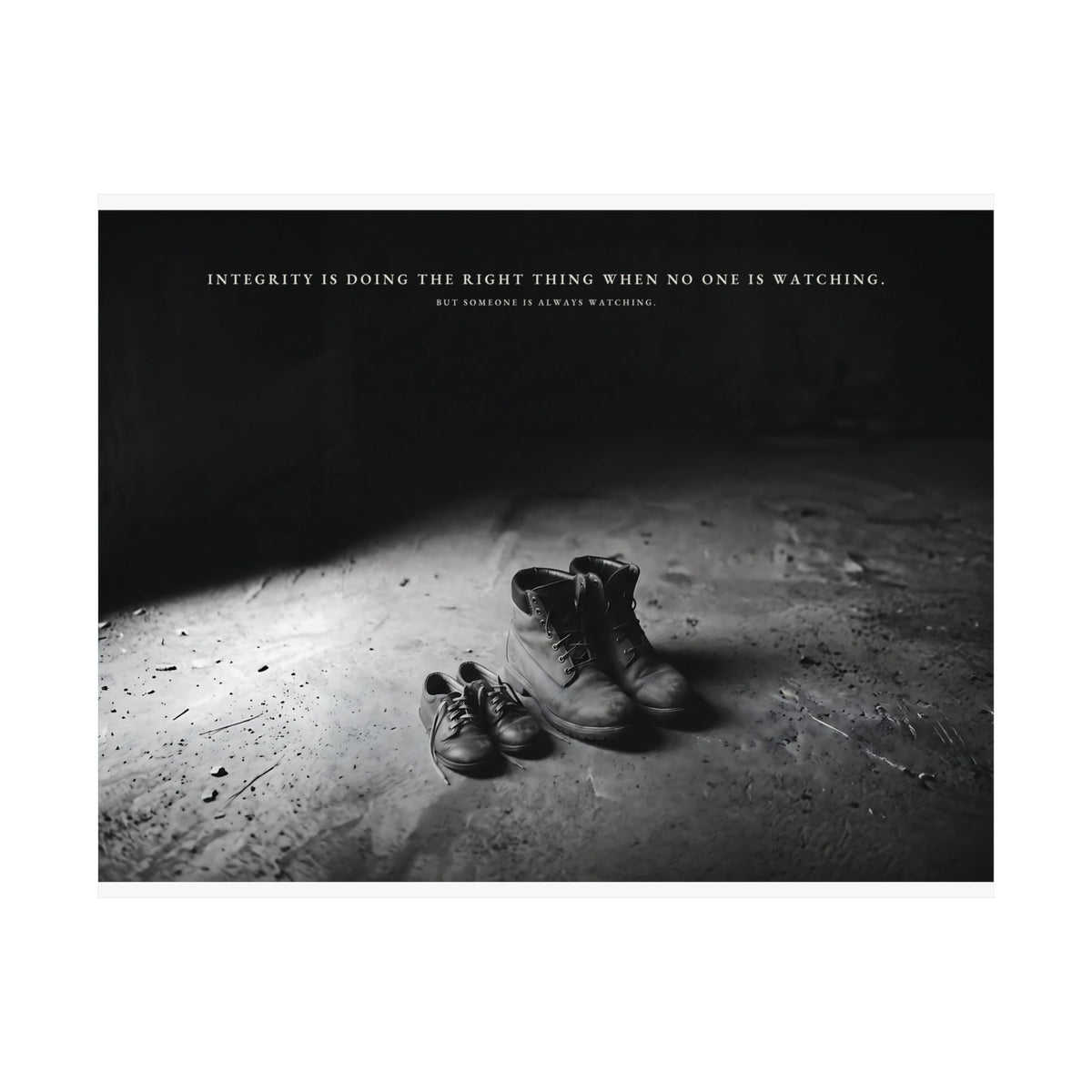 Integrity Is Doing the Right Thing When No One Is Watching - Wall Art | Matte Poster (Landscape)