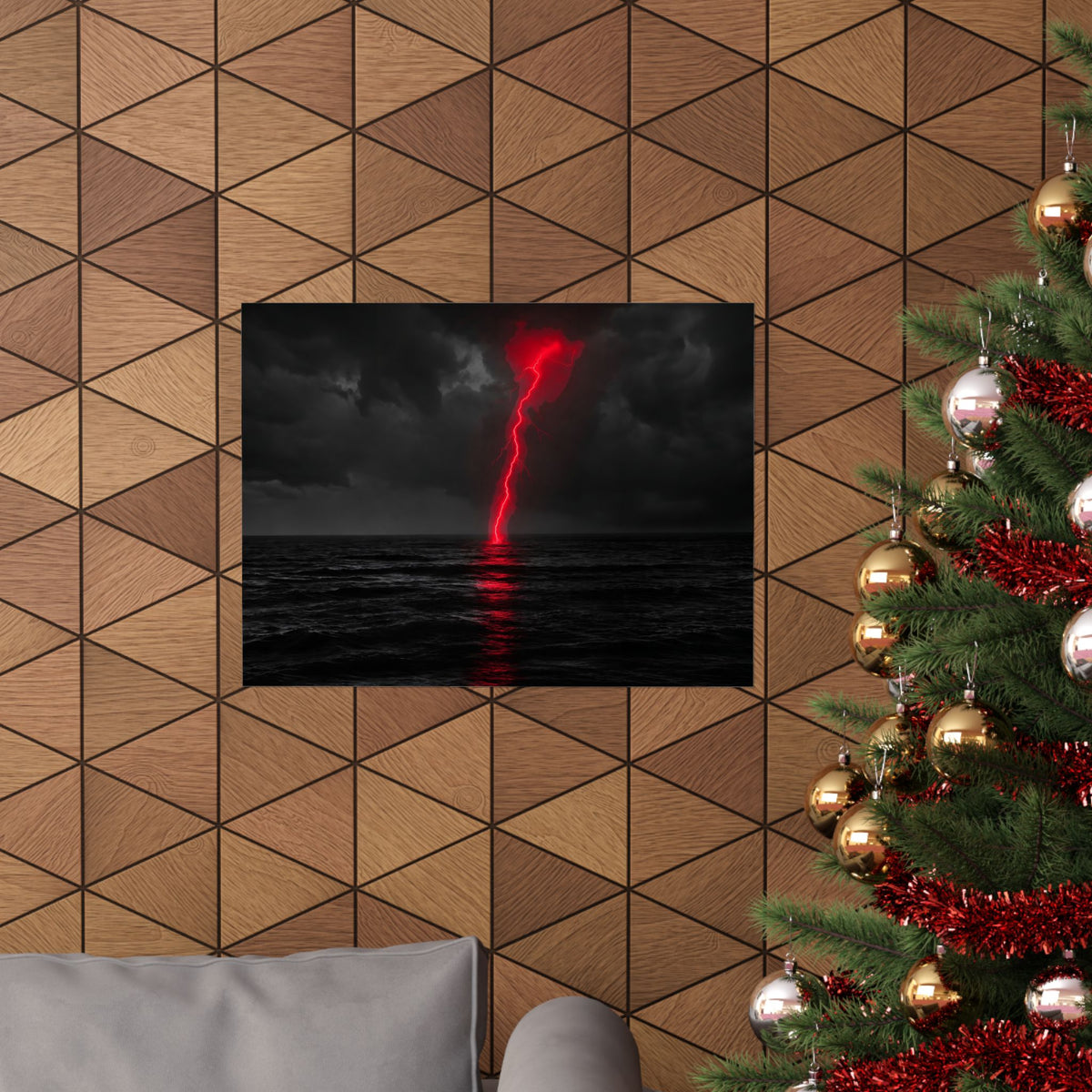 Red Strike - Red And Black Art | Matte Poster (Landscape)