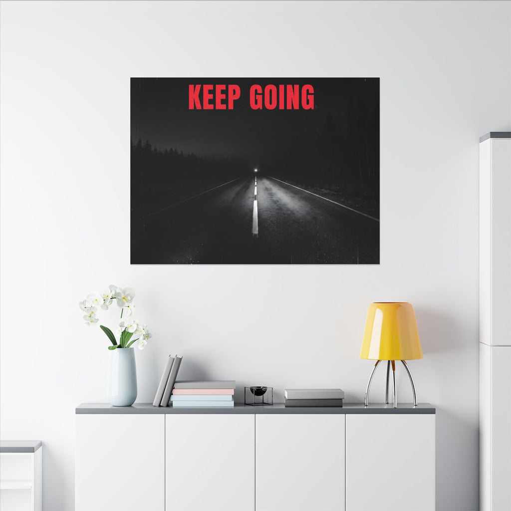 The Extra Mile - Night Road Wall Art | Canvas (Landscape)