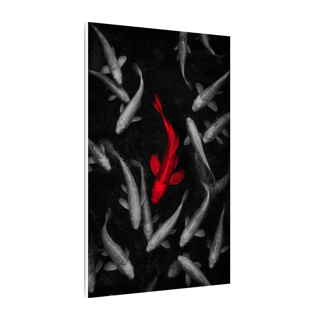 The Red Koi - Red And Black Wall Art | Canvas