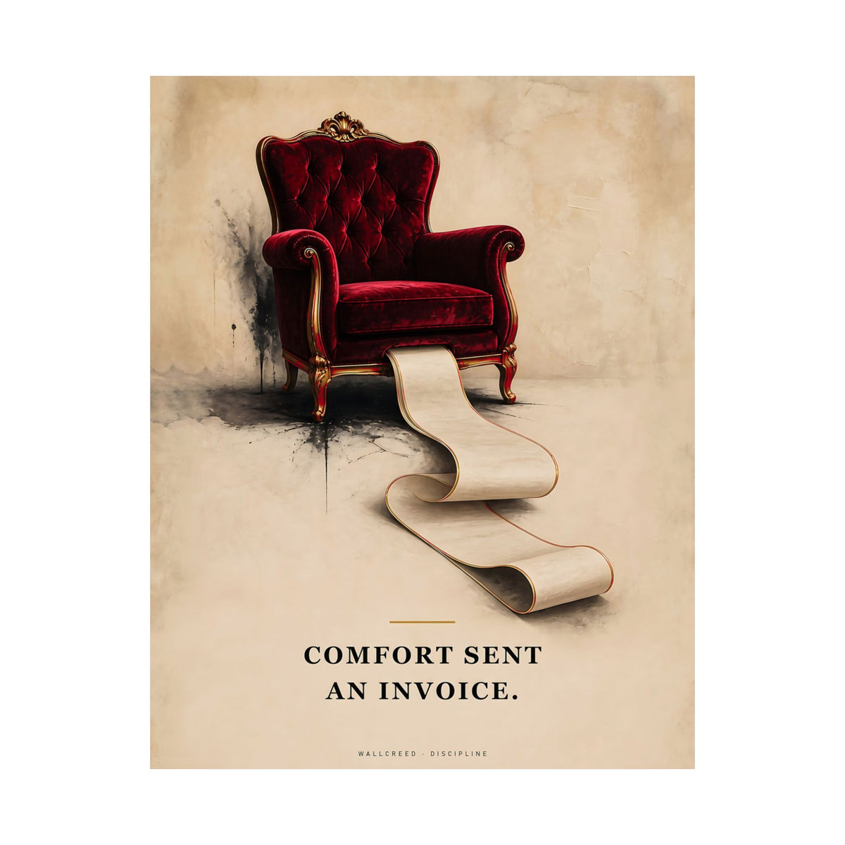 Comfort Sent an Invoice - Funny Wall Art | Matte Poster