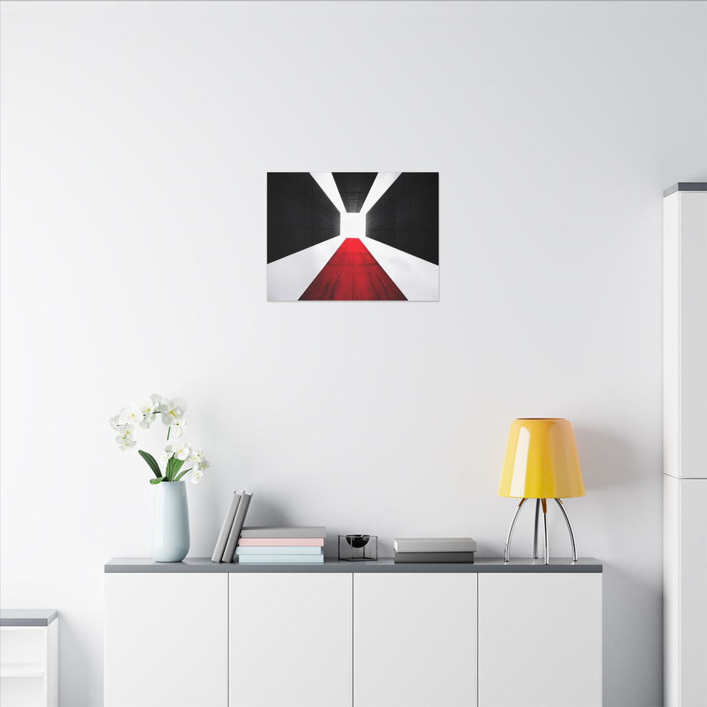 The Red Facade - Red Wall Decor | Canvas (Landscape)