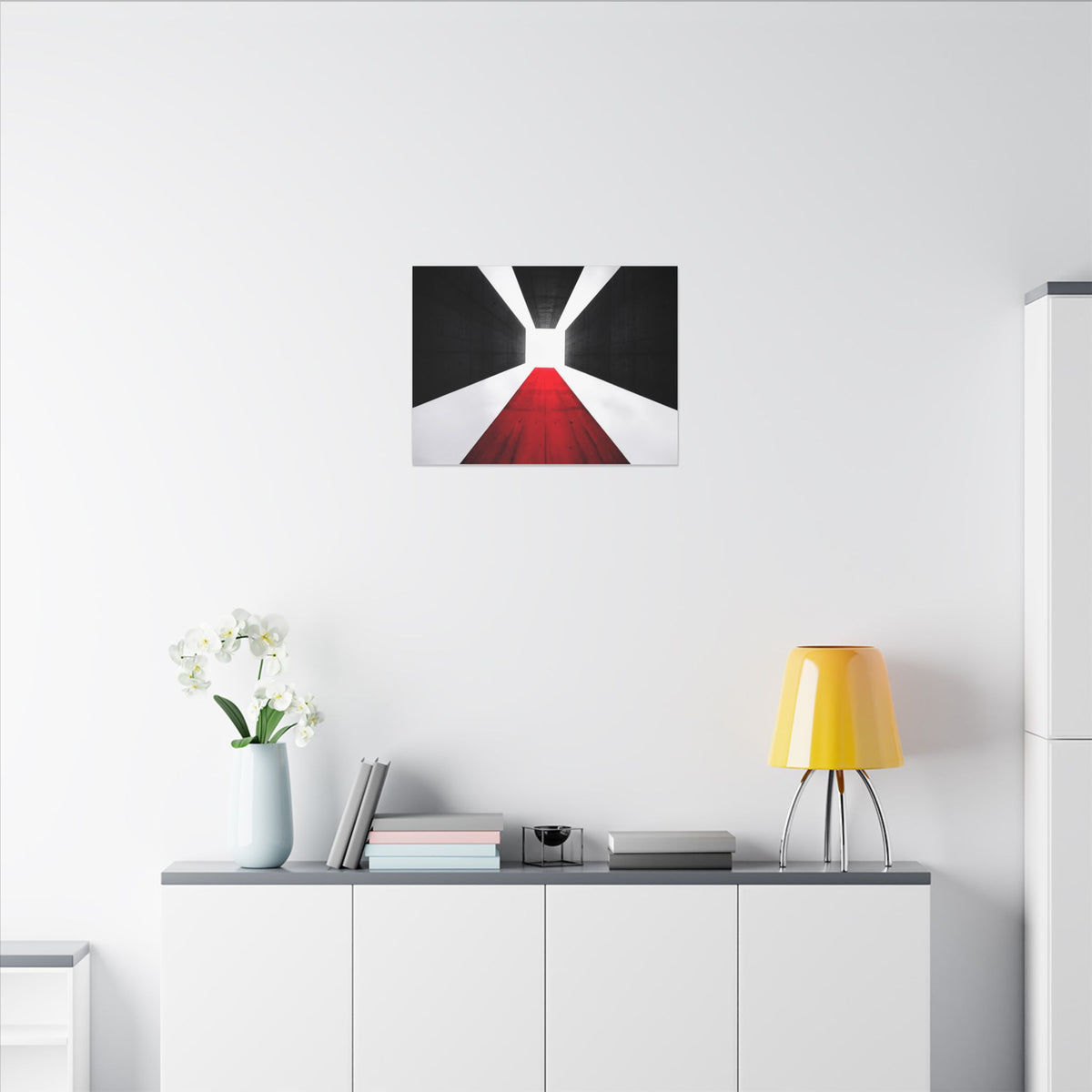 The Red Facade - Red Wall Decor | Canvas (Landscape)