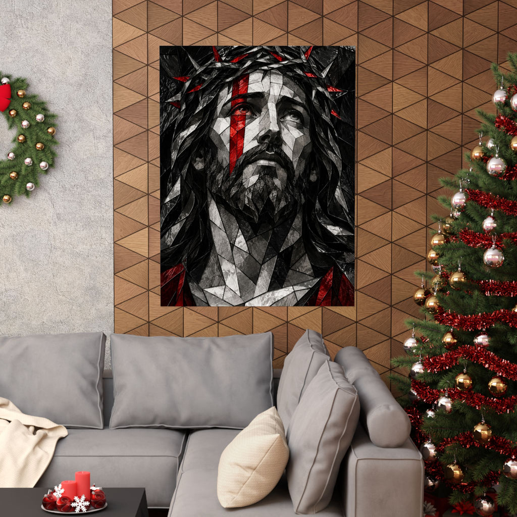 Stained Glass Christ - Christian Wall Art | Matte Poster