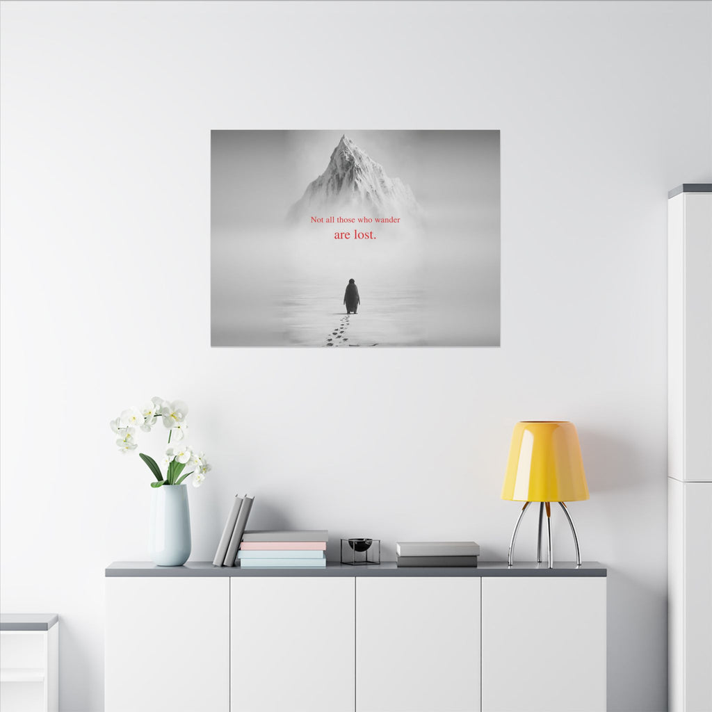 Not All Those Who Wander - Mountain Wall Art | Canvas (Landscape)