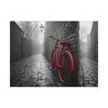 The Red Bicycle - Unique Office Wall Decor | Canvas (Landscape)