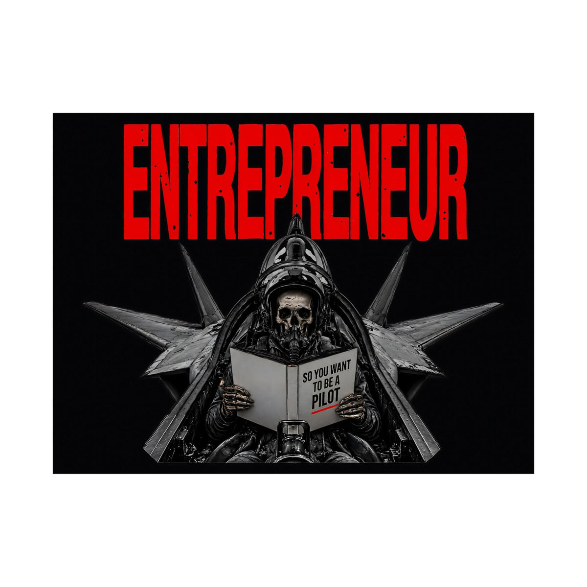 Entrepreneur - Skeleton Wall Art | Matte Poster (Landscape)