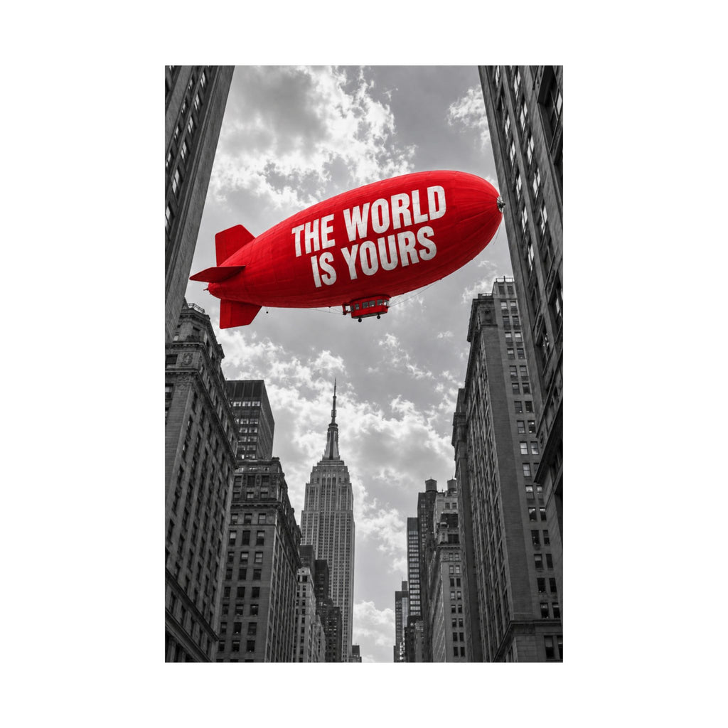 The World Is Yours Blimp - Office Wall Art | Matte Poster