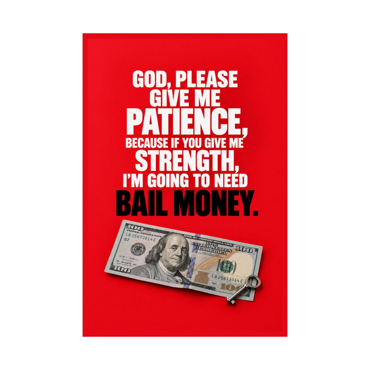 Bail Money - Meme Wall Art | Matte Poster