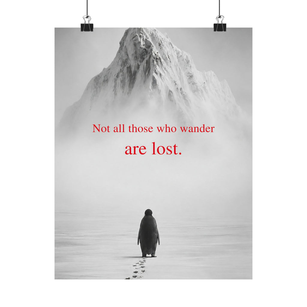 Not All Those Who Wander - Mountain Wall Art | Matte Poster