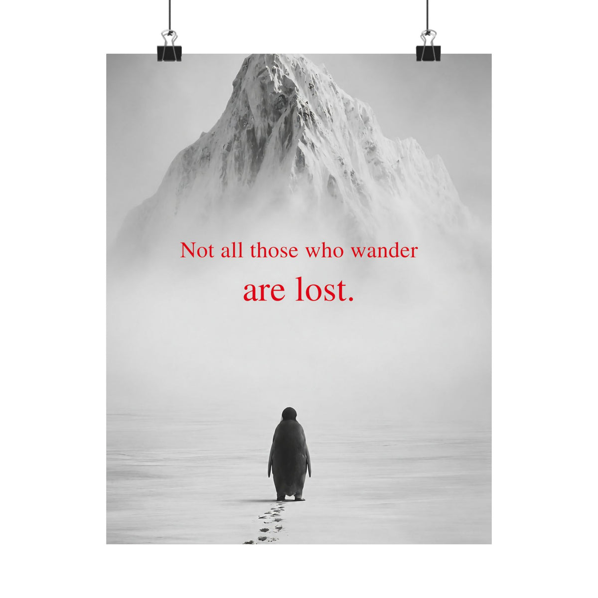 Not All Those Who Wander - Mountain Wall Art | Matte Poster
